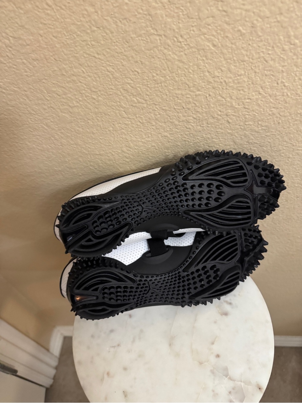 Women Puma Mostro black white sneakers avant-garde edgy unique spikes casual - Picture 7 of 9